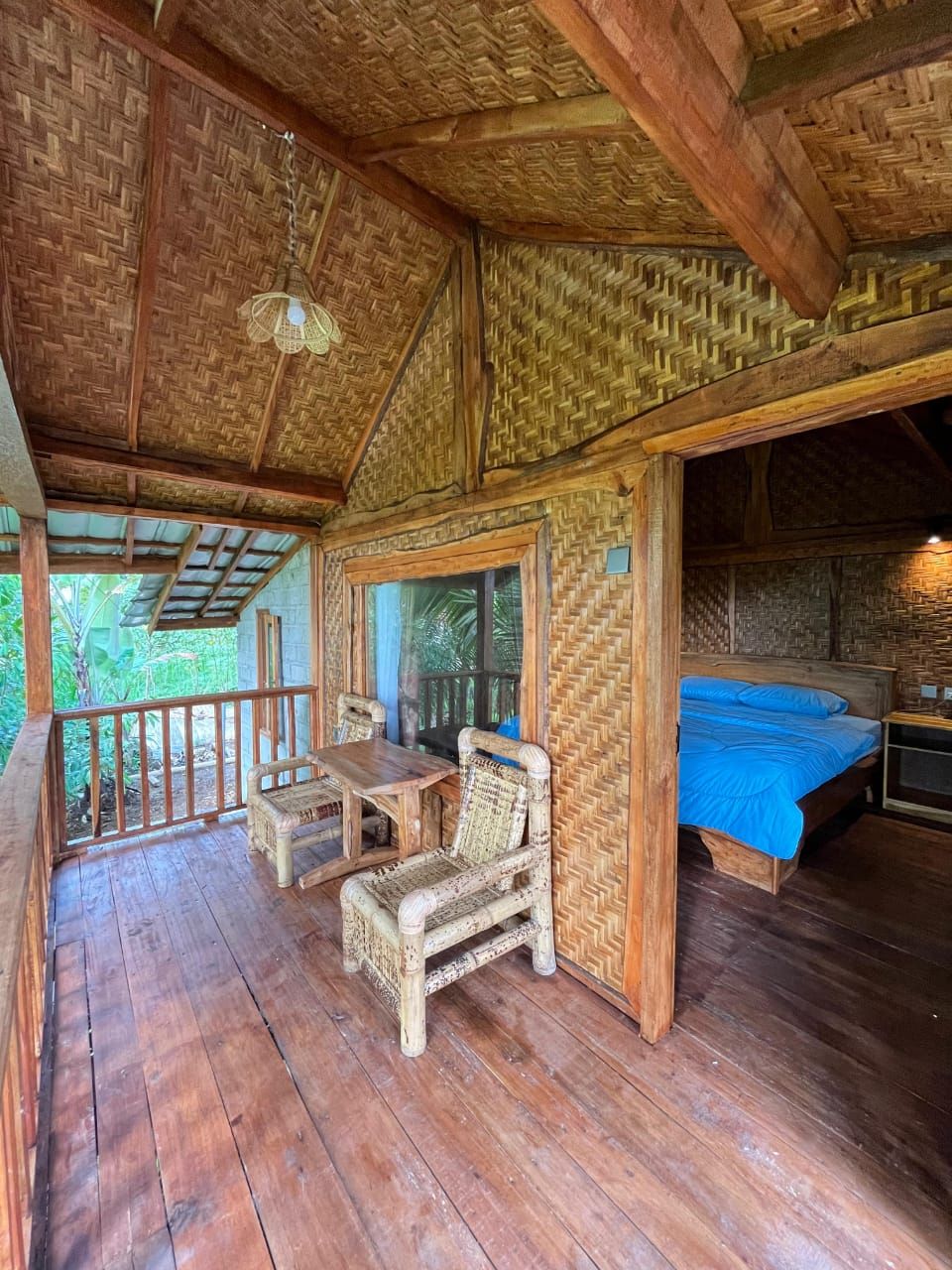 Terrace of the bamboo bungalow