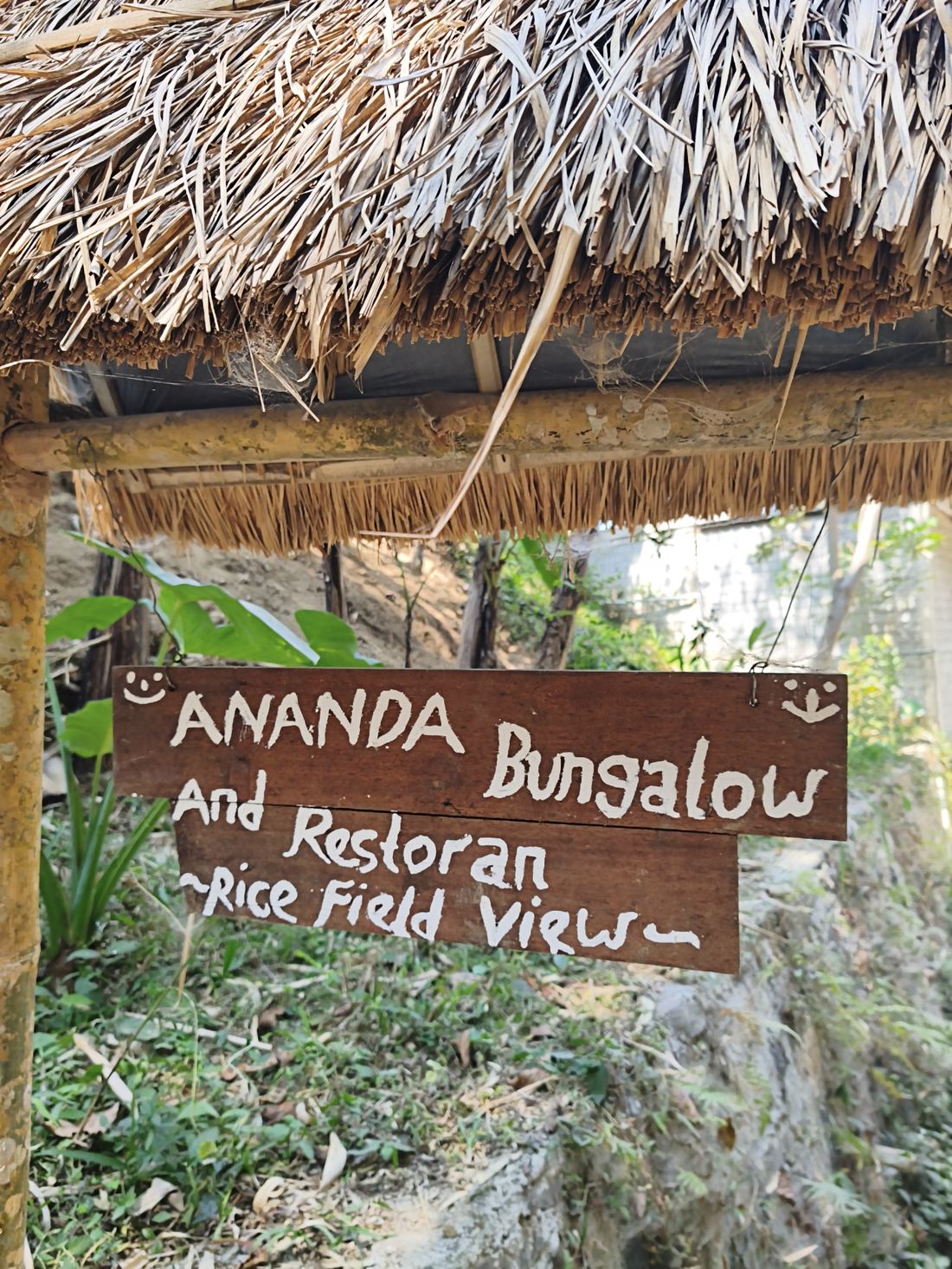 The hand-painted sign
